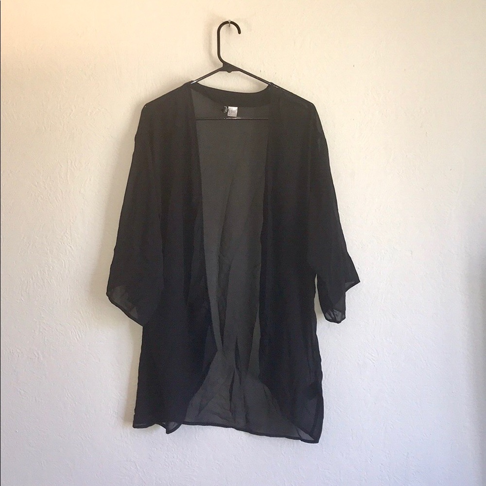 Black Sheer Kimono